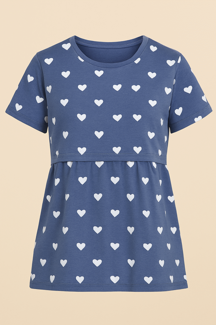 navy blue zipless feeding maternity dress