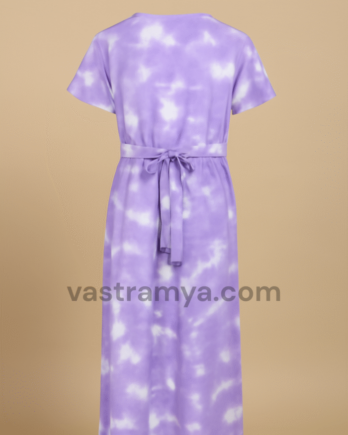 zipless feeding maternity dress magenta tie & dye (copy)