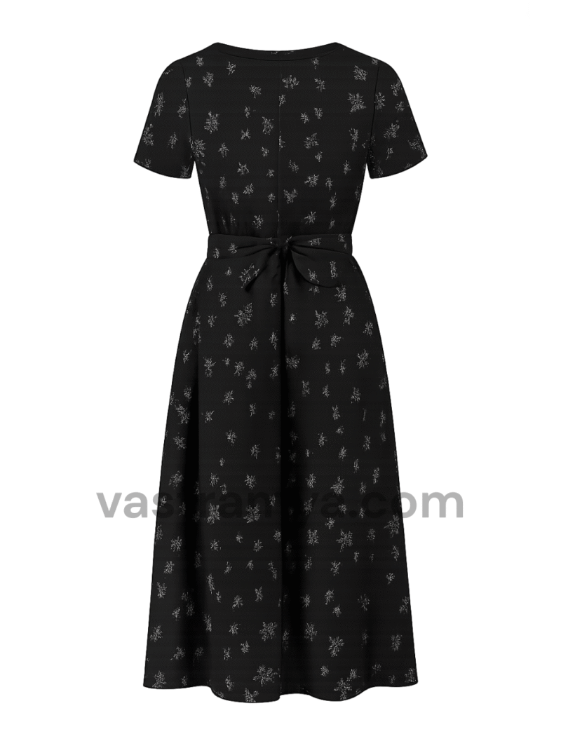 black zipless feeding maternity dress