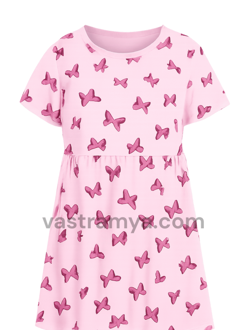 zipless feeding maternity dress blush pink butterfly print
