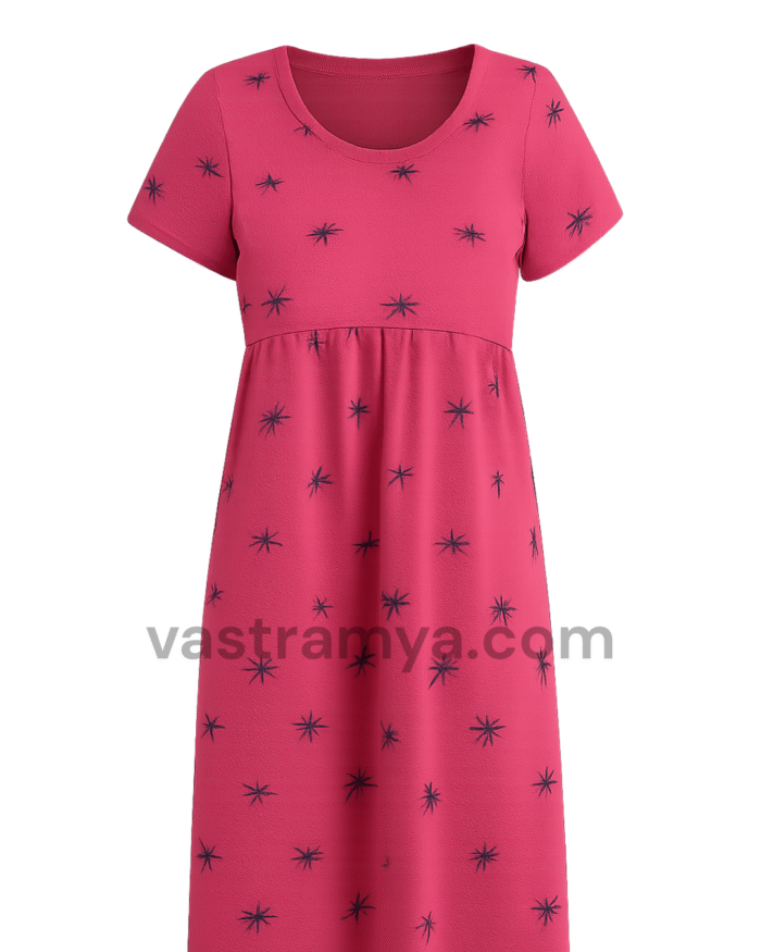 zipless feeding maternity dress magenta tie & dye (copy)