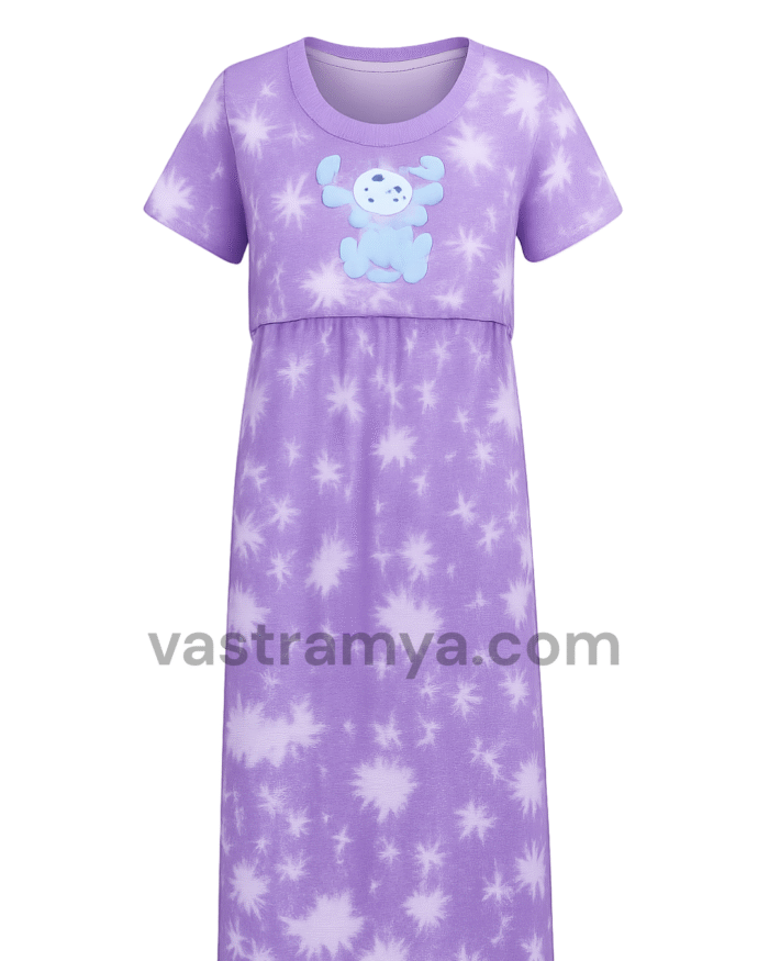 zipless feeding maternity dress magenta tie & dye (copy)