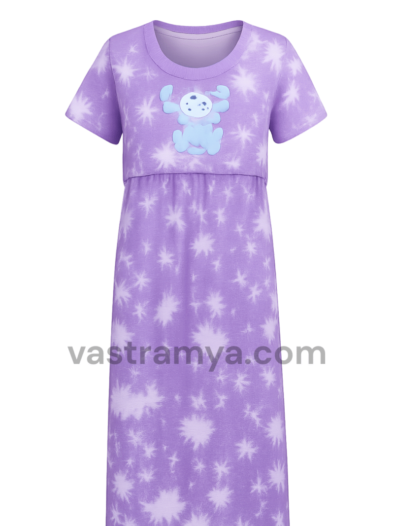 zipless feeding maternity dress magenta tie & dye (copy)