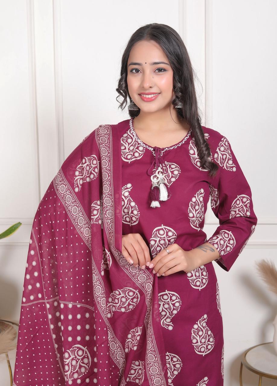 wine purple rayon printed kurta pant set with dupatta | women’s elegant part wear ethnic set (copy) wine purple rayon printed kurta pant set with dupatta | women’s elegant part wear ethnic set (copy)