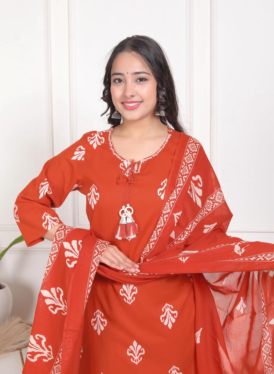 chocolate brown rayon printed kurta pant set with dupatta | women part wear ethnic set (copy) chocolate brown rayon printed kurta pant set with dupatta | women part wear ethnic set (copy)